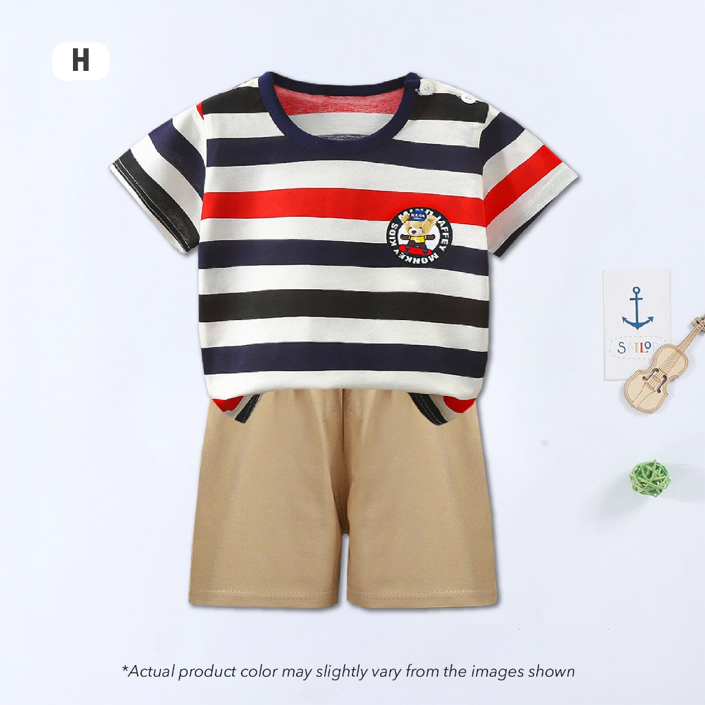 Kids Clothes Set Budak Lelaki Baju Set Budak Perempuan Baju Lengan Pendek Baby Clothes Budak Lelaki Baju Budak Perempuan