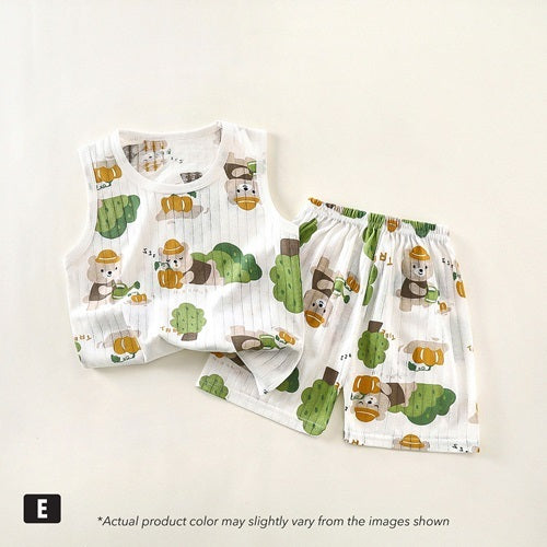 Kids Clothes Baju Set Seluar Baju Budak Murah Singlet Baby Boy Singlet Budak Baby Clothes Singlet Baby Girl