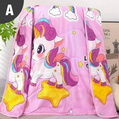Children Cartoon Cotton Blanket Summer Cool Quilt Baby Nap Children Kids Comforter Selimut Bayi Budak