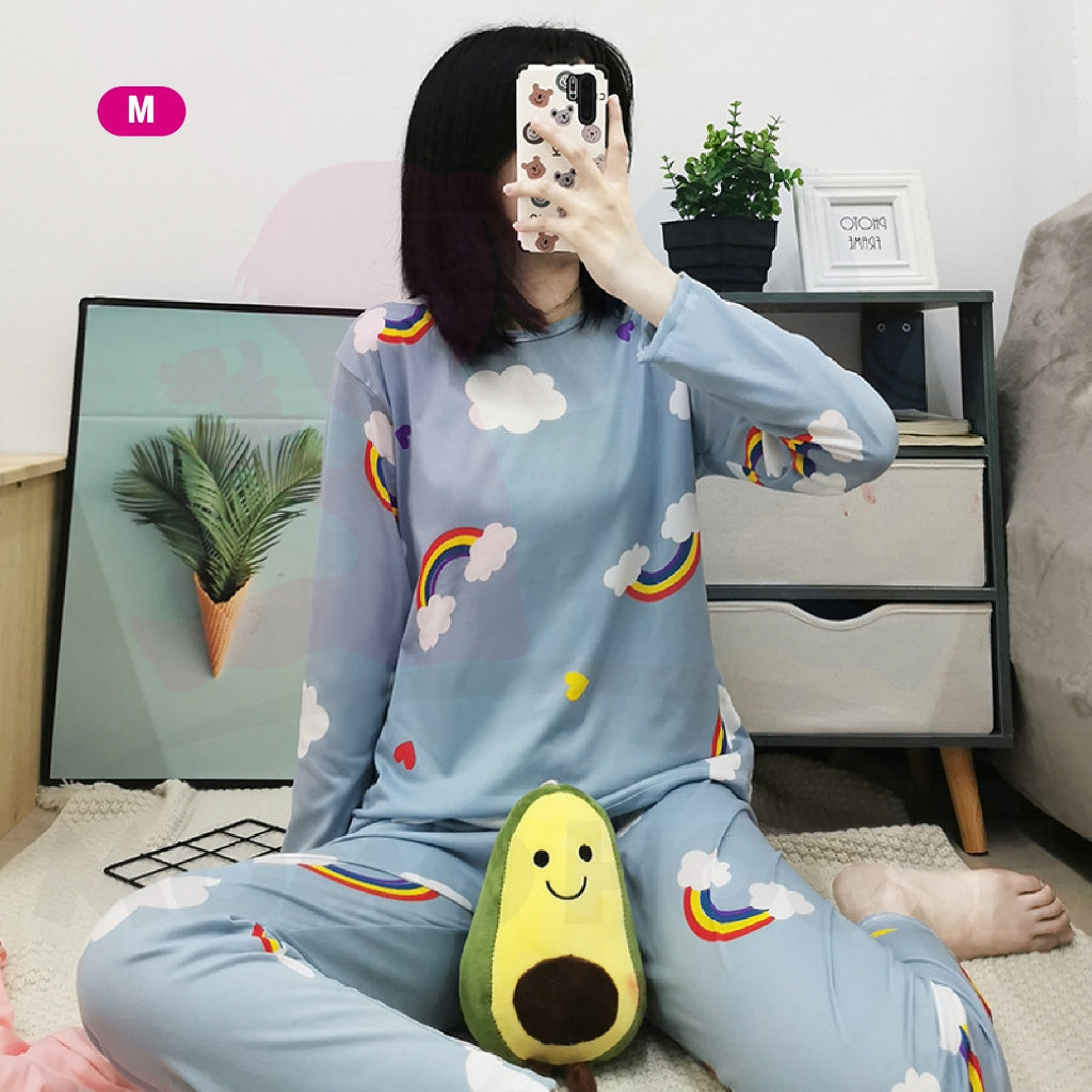 Baju Tidur Wanita Lengan Panjang Baju Tidur Perempuan Pajamas Women Cotton Pyjamas Women Sleepwear Pijamas Women (WP004)