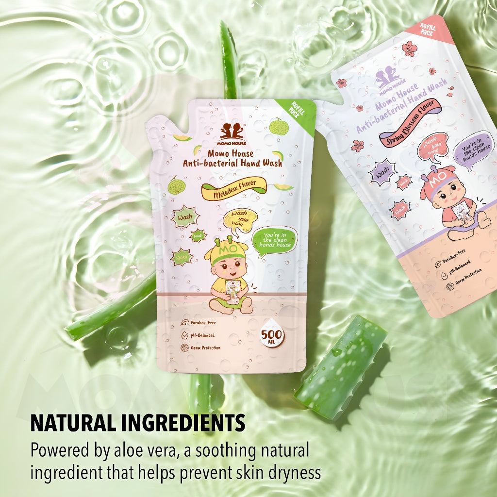 (HALAL) MOMO HOUSE 500ML  Anti-Bacterial Hand Wash  Paraben-Free Sabun Basuh Tangan Bayi (Refill Pack)