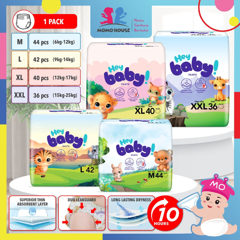 HeyBaby Diaper Pants Kids Super Soft  Lampin Jenis Seluar Pakai Buang