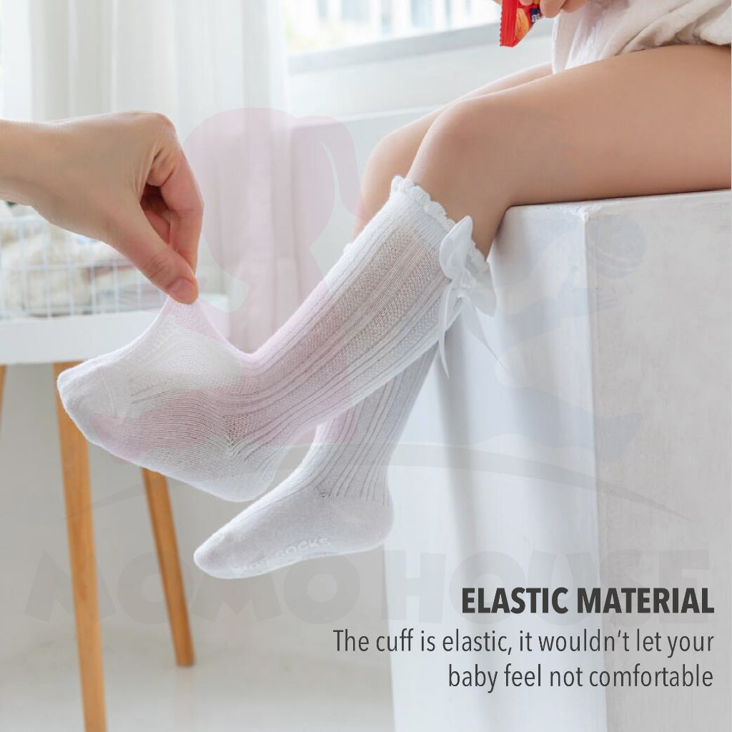 Long Stokin Panjang Baby Socks Girl Stokin Baby Girl Newborn Baby Girl's Sock Baby Long Socks Knee Socks Non Slip Socks