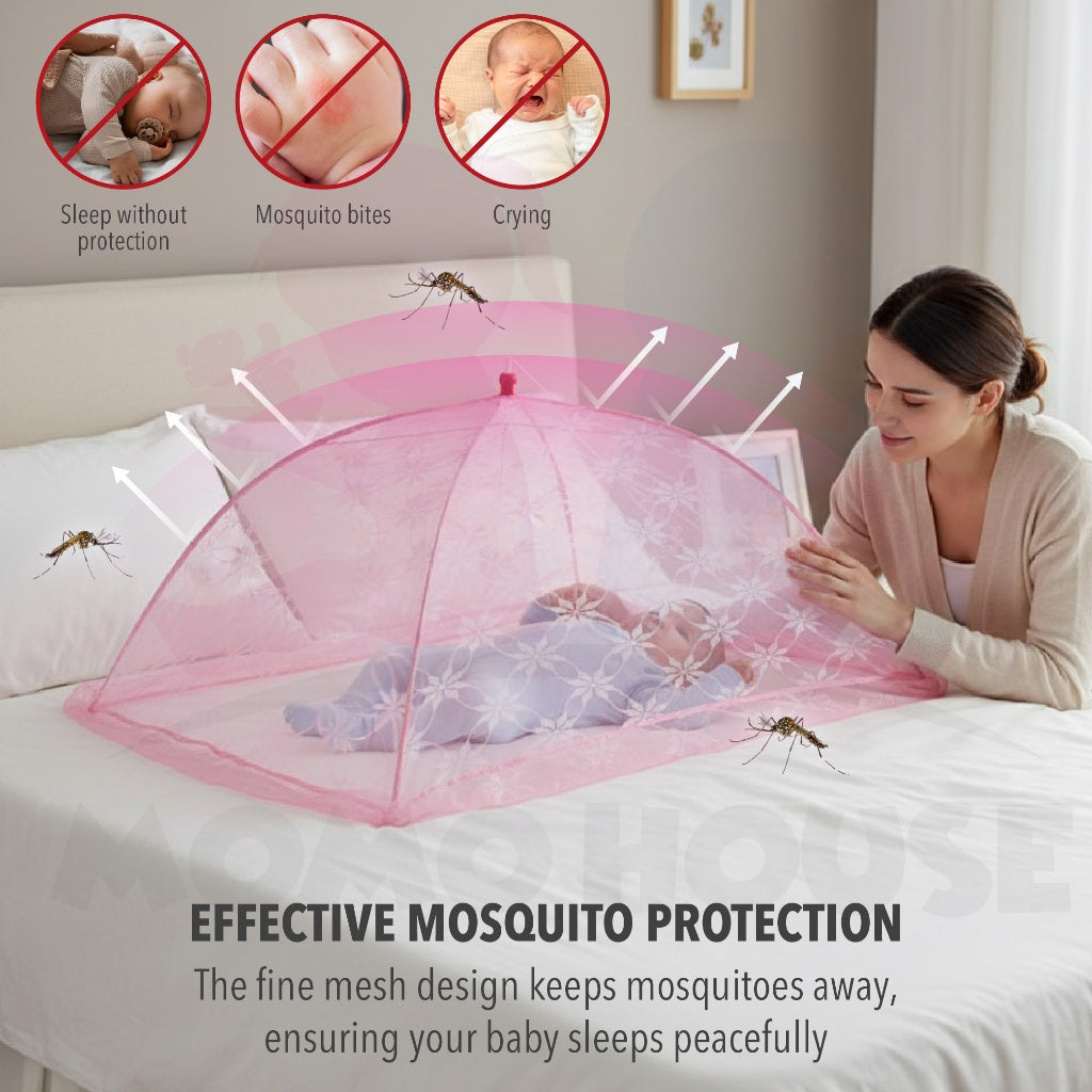 Baby Mosquito Net Foldable Mosquito Netting Kelambu Bayi Newborn Barang Baby Kelambu Umbrella