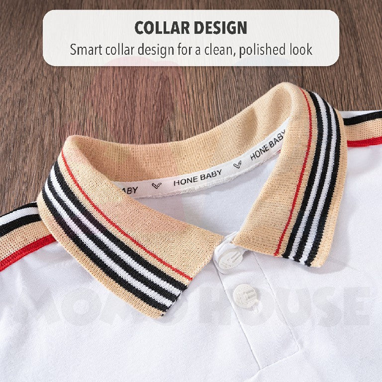 0-6Y 2PCS Baby Boy Terno Summer Cotton POLO Tshirt + Short Kids Outfit For Boys