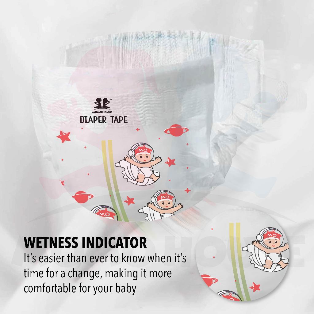 4 Packs Momo Zeroleak Momo House Baby Diaper Tape  - NB / S / M / L / XL