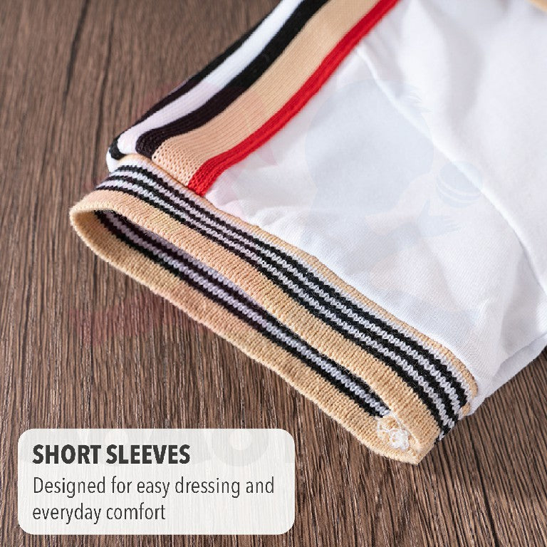 0-6Y 2PCS Baby Boy Terno Summer Cotton POLO Tshirt + Short Kids Outfit For Boys