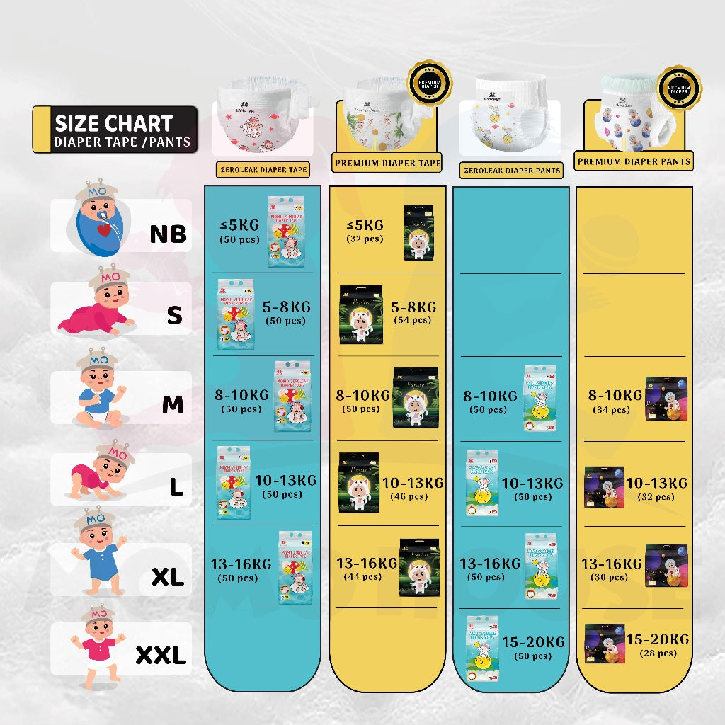 Ready Stock Baby Diaper Pants Newborn Baby Diapers Lampin Jenis Seluar Kanak-Kanak