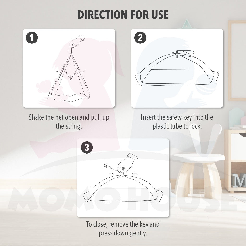Baby Mosquito Net Foldable Mosquito Netting Kelambu Bayi Newborn Barang Baby Kelambu Umbrella