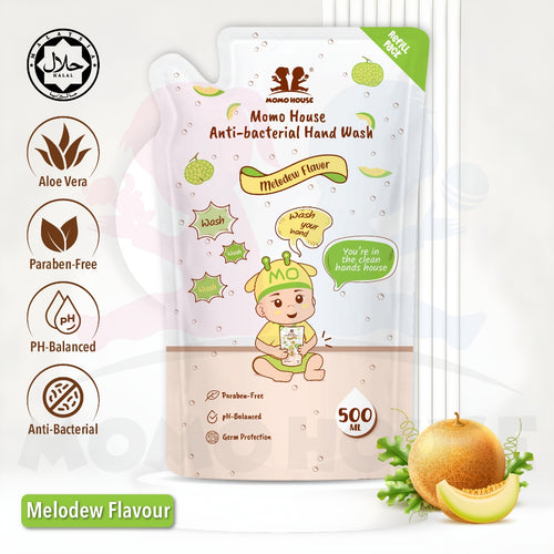 (HALAL) MOMO HOUSE 500ML  Anti-Bacterial Hand Wash  Paraben-Free Sabun Basuh Tangan Bayi (Refill Pack)