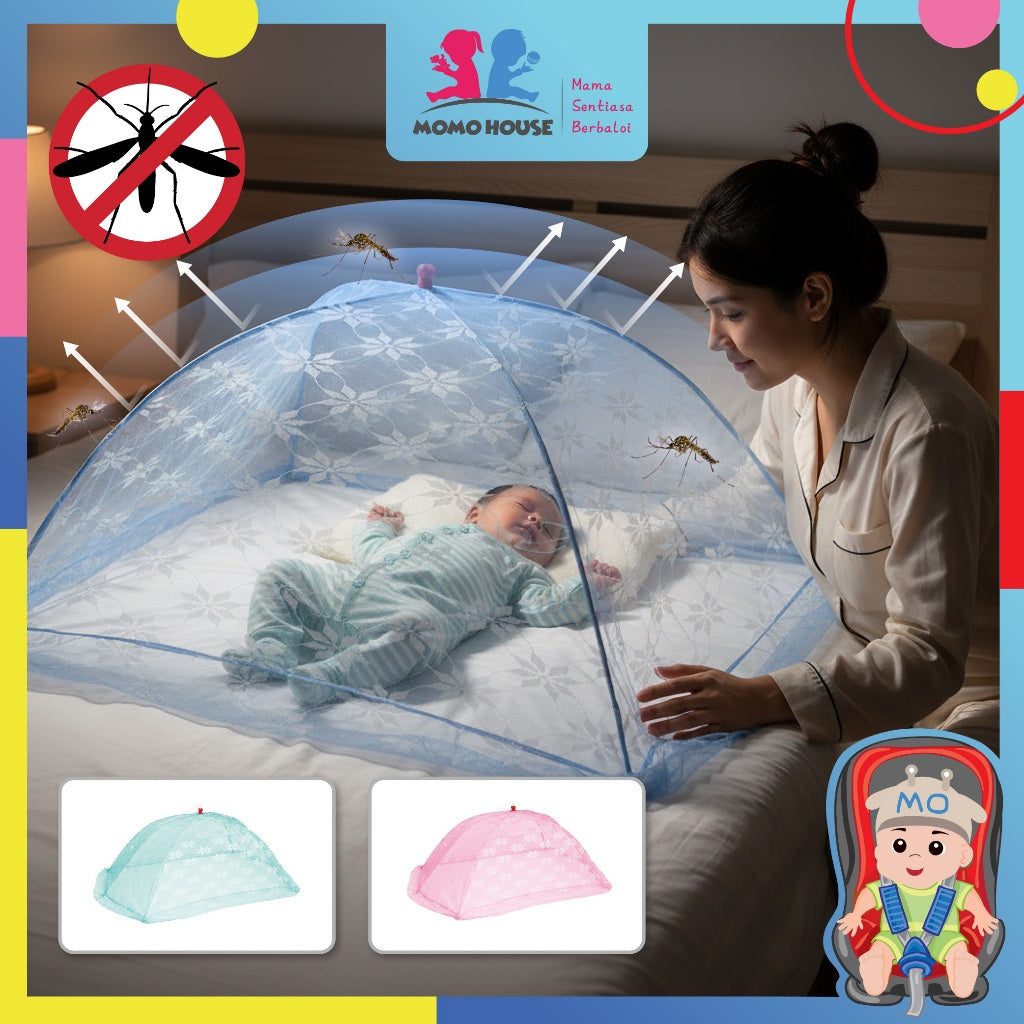 Baby Mosquito Net Foldable Mosquito Netting Kelambu Bayi Newborn Barang Baby Kelambu Umbrella