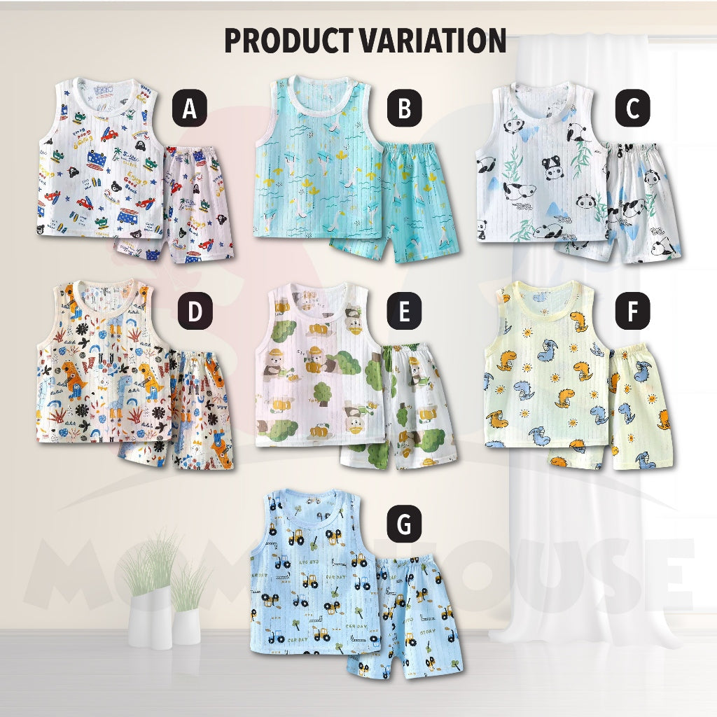 Kids Clothes Baju Set Seluar Baju Budak Murah Singlet Baby Boy Singlet Budak Baby Clothes Singlet Baby Girl