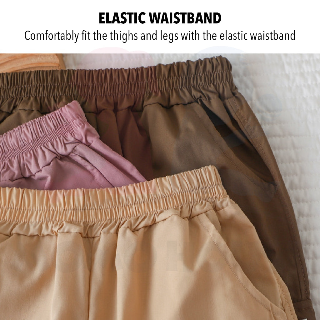 Kids Cooling Cargo Jogger with Elastic Waistband Seluar Cargo Kanak-Kanak Waistband Getah