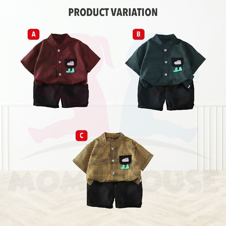Summer Children Cotton Child Boys Girls Clothes Plaid Shirts Shorts 2Pcs/sets Infant Kids Fashion Toddler Tracksuits 0-5