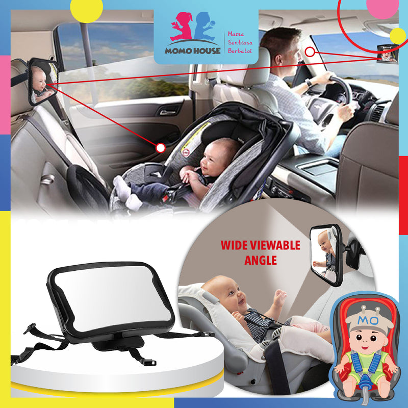 Baby Car Seat Mirror Safety Mirror Baby Rear View Mirror Cermin Kereta Baby Car Mirror Back Cermin Gantung