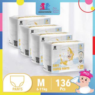 Momo House Baby Diaper Pants -  M34 / L32 / XL30 / XXL28 (4 Packs)