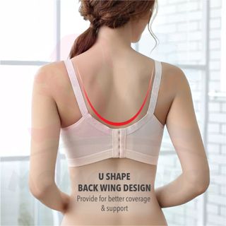 Wirefree Women Maternity Nursing Bra Breastfeeding Bras With Sponge Pad Pregnant Women Feeding Bra - Hook Design