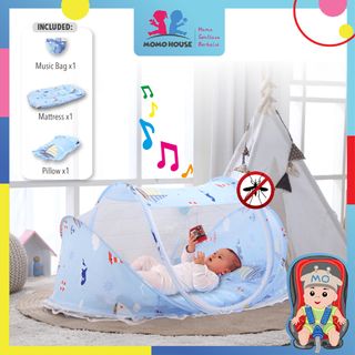 Premium Folding Mosquito Net in Infant Cushion Mattress Baby