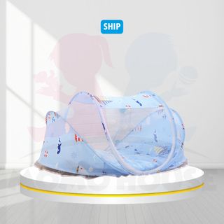 Premium Folding Mosquito Net 3 in 1 Infant Cushion Mattress Baby Bed Nets (Kelambu Baby + Tilam Baby + Bantal Baby)