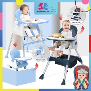 3 in 1 Baby Kids Safety Dining High Chair Booster Seat With Wheels