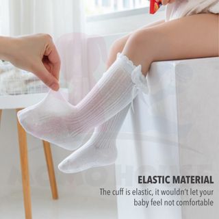 Long Stokin Panjang Baby Socks Girl Stokin Baby Girl Newborn Baby Girl's Sock Baby Long Socks Knee Socks Non Slip Socks