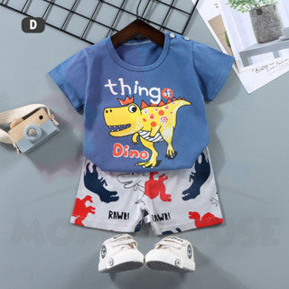 T-Shirt Newborn Baby Girls Boy Baju Murah Budak Baju Set Budak Baby Set Clothes Short Sleeve Shirt Cotton Shirt Kids