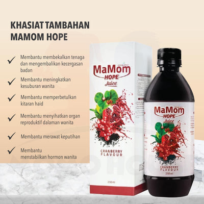 Original Mamom Hope Enerjax Jus Kesuburan Jus Khasiat 100% Original (250ml)