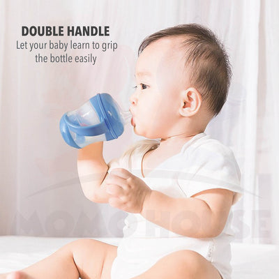 Baby Water Bottle Learning Cup Non-spill Training Cup Leak-Proof Fee Handle Bottle 160ml