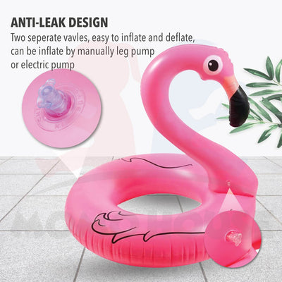 Inflatable Giant Flamingo Shaped Swimming Pool Float Raft Ring