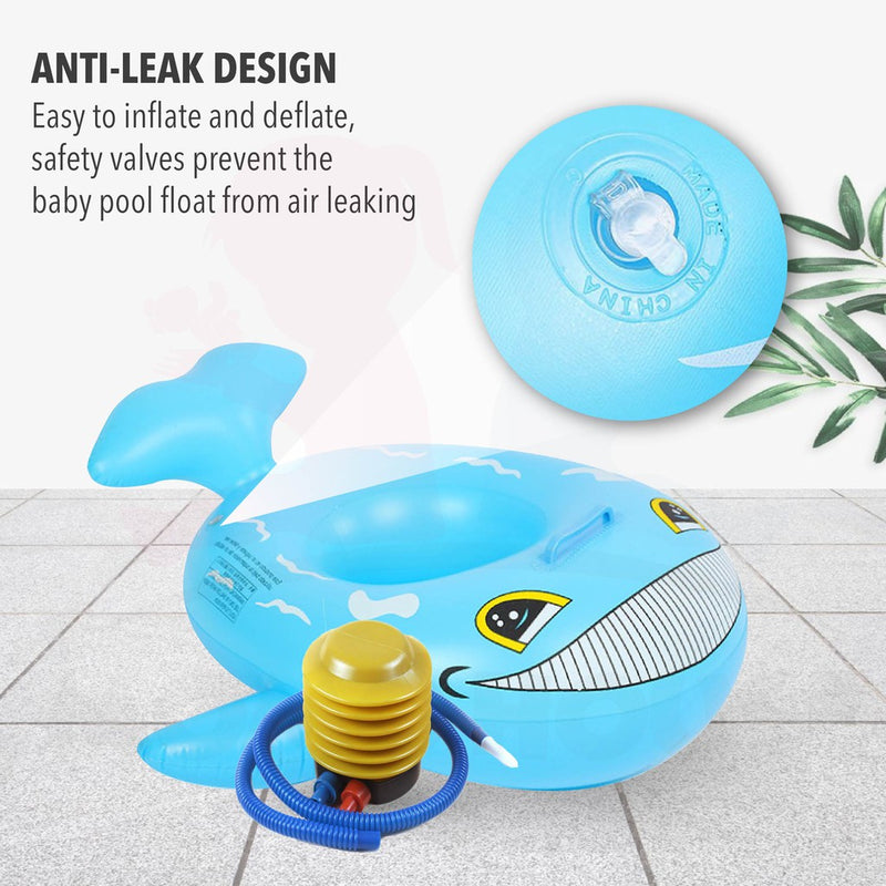 Baby Kids Inflatable Swimming Ring Toddler Float Boat Ring With Seat Pelampung Bayi - Shark Design