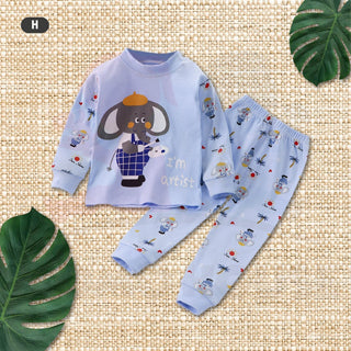 Kids Pyjamas Sleepsuit Baby Clothes Kids Sleepwear Baju Tidur Lengan Panjang Budak Pajamas Long Sleeve Pyjamas Kids Set