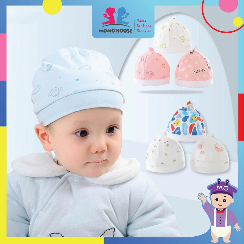 (0-6month) Newborn Infant Hat Baby Girl Boy Cute Cartoon Cap Topi Bayi Baru Lahir (NH)