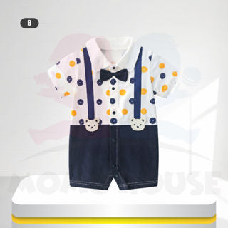 Romper Baby Boy Romper Newborn Baby Clothing Bow Tie Baby Gentleman Suit Boy Baby Newborn Clothes Bayi Romper One Piece