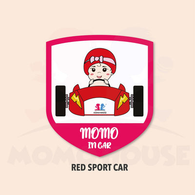 MOMO HOUSE Car Window MOMO In Car Warning Sticker Sticker Cermin Kereta