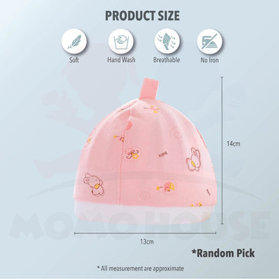 (0-6month) Newborn Infant Hat Baby Girl Boy Cute Cartoon Cap Topi Bayi Baru Lahir (NH)