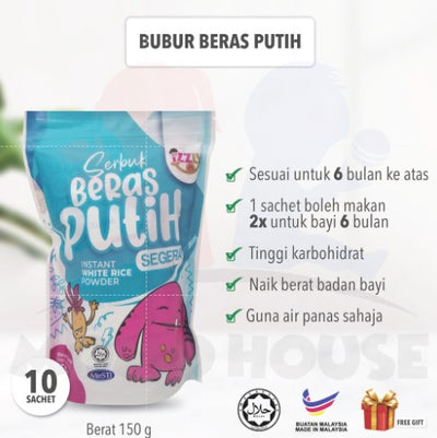 BABY FOOD IZZLY Makanan Bayi 6 Bulan ke atas Berkhasiat High Protein Bubur Porridge Seasoning Perasa Puree Cookies Mee