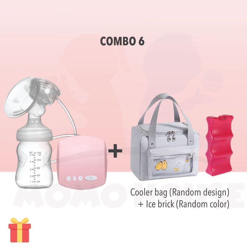 Single Electric Breast Pump with Bottle Feeding - Pam Susu Dgn Feeding Bottle