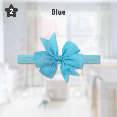 Baby Girls Nylon Hair Bows Elastic Headband Fashion Hair Accessories for Kids Infants Toddlers