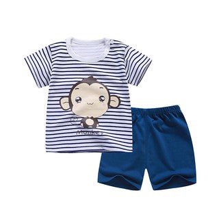 Newborn Baby T shirt Short Sleeve Set Baby Kids Clothing (BM004)