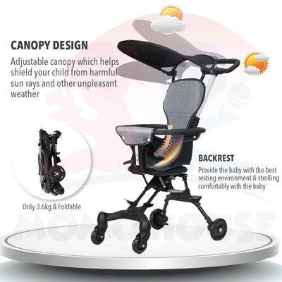 Baby Foldable Magic Stroller Ultra Lightweight 4 Wheels Scooter For Kids Children Tricycle Bicycle