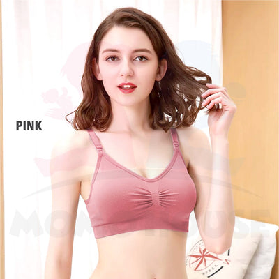 Women Maternity Nursing Bra Breastfeeding Bras With Sponge Pad Pregnant Women Feeding Bra - Hook Design