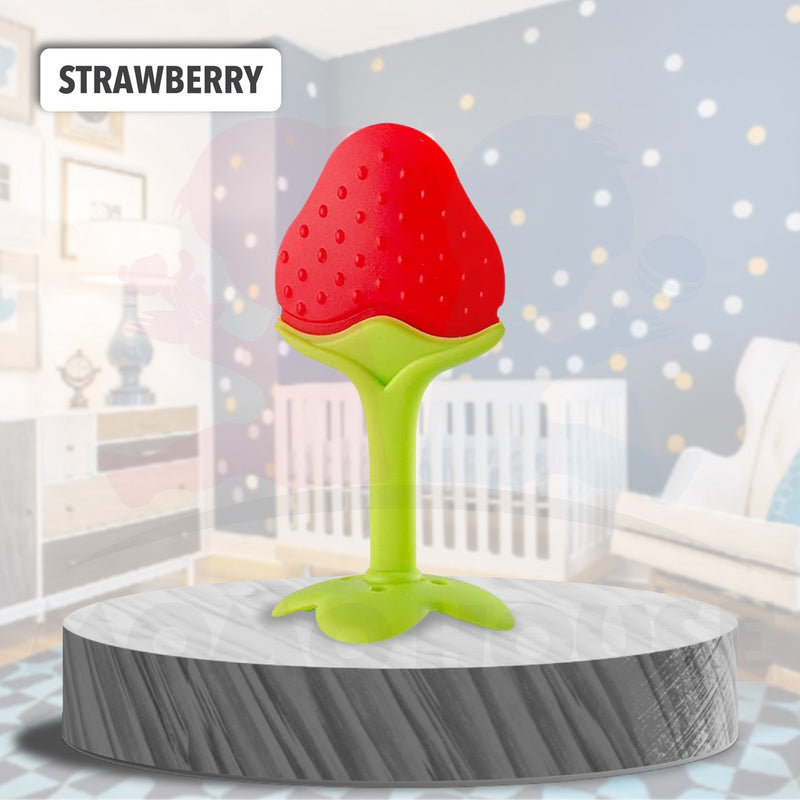 Soft Cute 3D Fruits Baby Teether Stick Batang stick bentuk buah-buahan