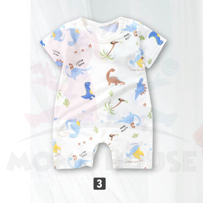 Newborn Baby Romper Jumpsuit Short Sleeve With Cute Cartoon Design Baju Bayi Romper ( MYB043 )