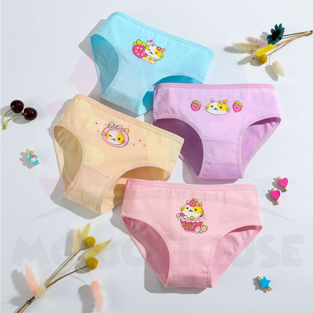 4pcs/set Baby Girl Underwear Cotton Soft Kids Girl Cotton Underwear Panties Seluar Dalam Budak Perempuan