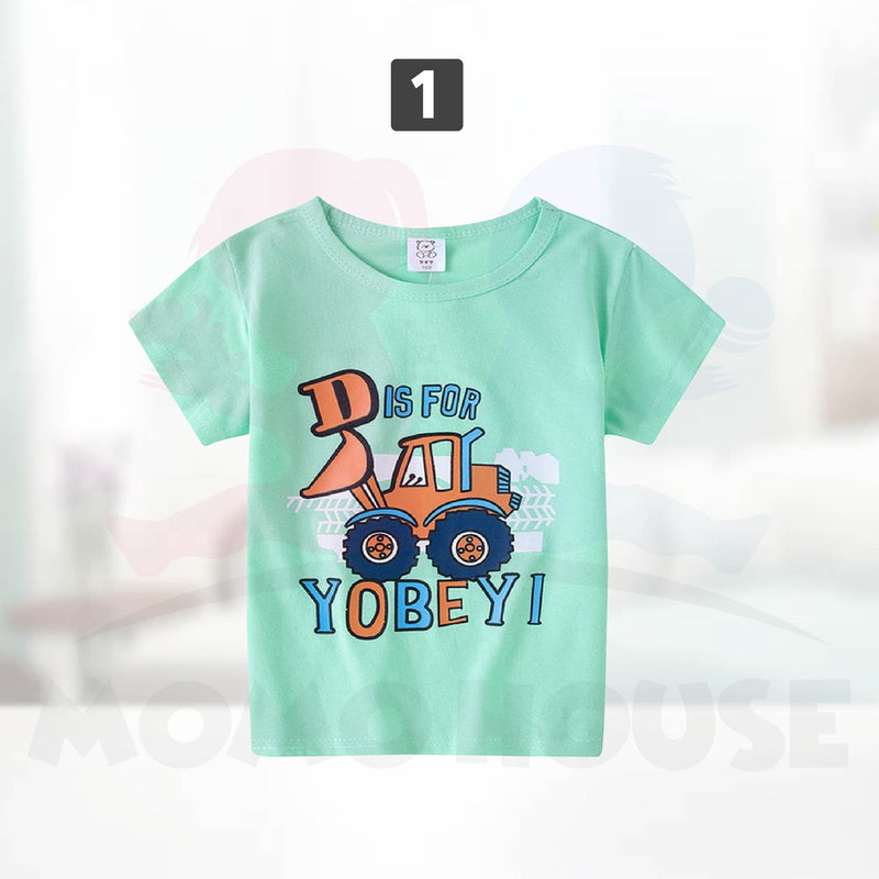 Newborn T-Shirt Baby Boy Girl Unisex Short Sleeve Shirt With Cute Cartoon T-shirt Comel Bayi Kanak Kanak ( MYB046 )