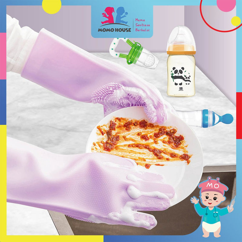 Dishwashing Gloves Washing Gloves Heat Resistant Hand Protection Glove Sarung Tangan Basuh Pinggan