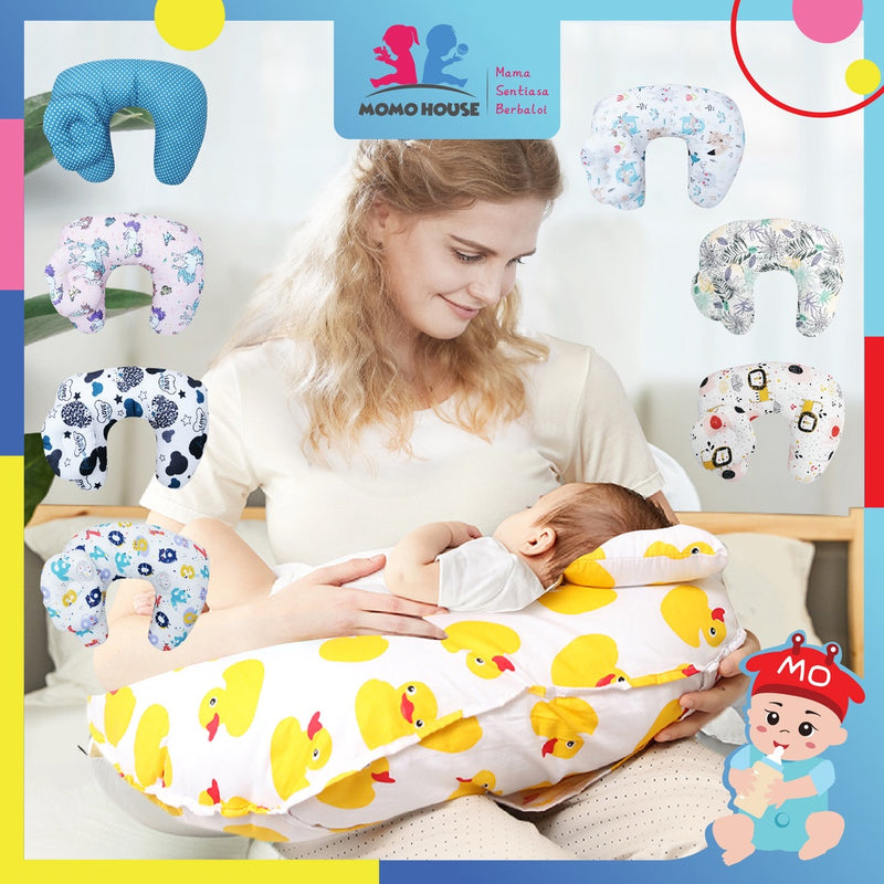 Newborn Baby Breastfeeding U-Shaped Cotton Maternity Head Support Pillow Bantal Menyusu