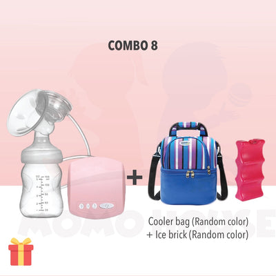 Single Electric Breast Pump with Bottle Feeding - Pam Susu Dgn Feeding Bottle