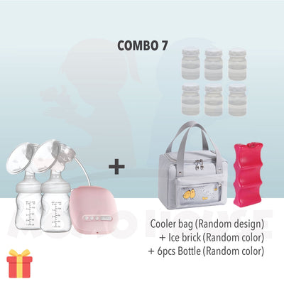 (NEW) Double Electric Breast Pump with Bottle Feeding - Pam Susu Feeding Bottle