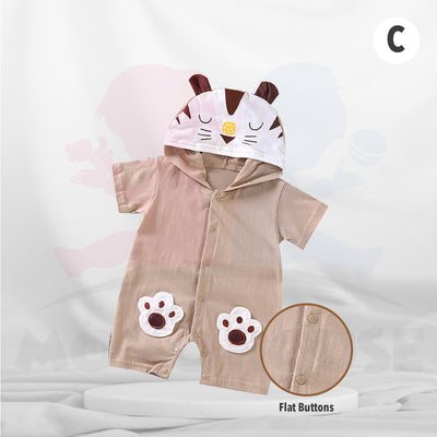 Baby Romper Jumpsuit With Hat Cute Cartoon Long Sleeve Jumpsuit With Hat Newborn Baby Boy Girl Clothing Bayi (MYB051)